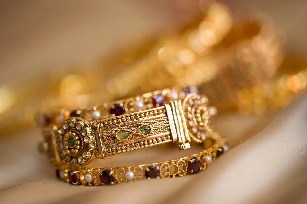 beautiful golden bracelets decorated with stones a 2026 01 07 07 17 24 utc