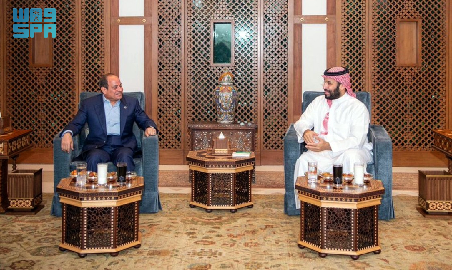 egypt president abdul fatah sisi met crown prince mohammad bin salman 1