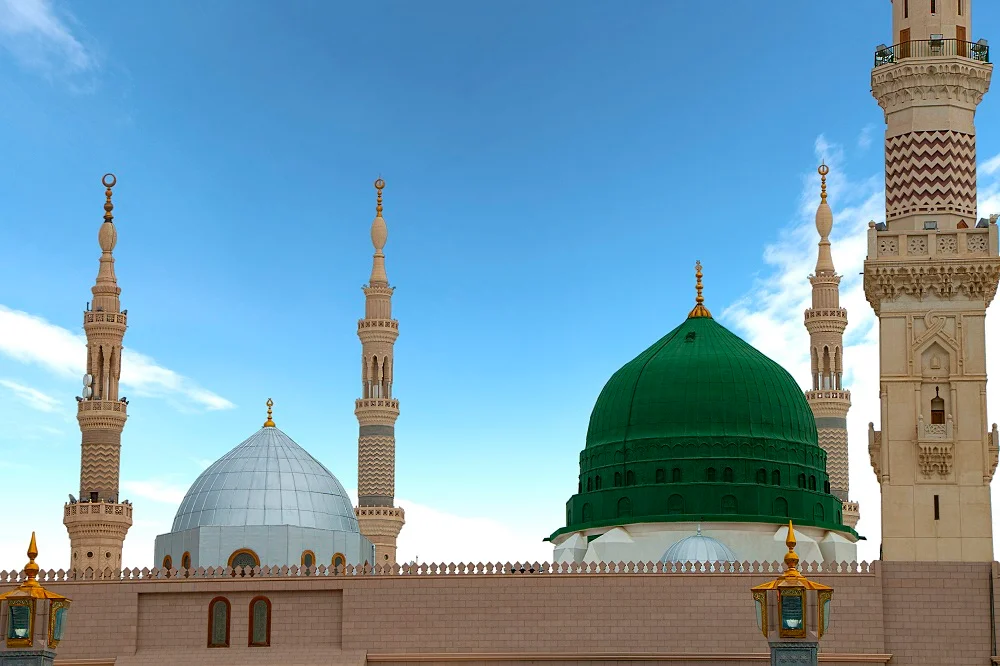 medina saudi arabia green dome close up pro 2026 01 09 00 54 16 utc