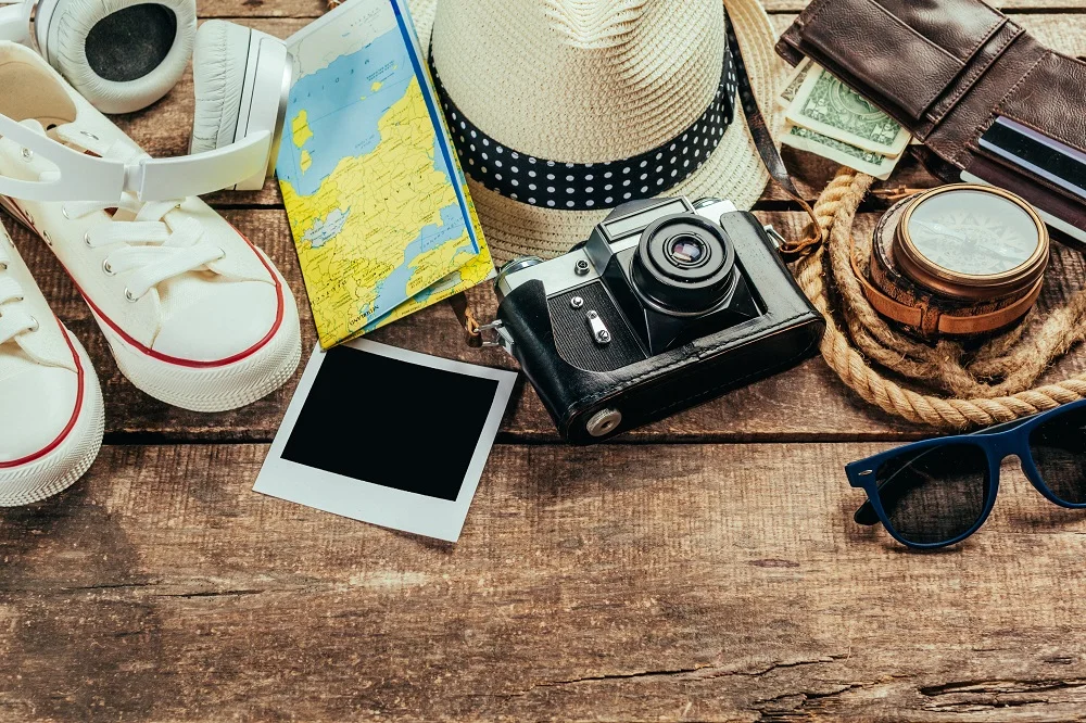 set of trip stuff on wooden background 2026 01 08 22 33 57 utc