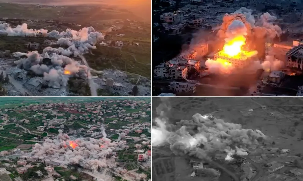 بنت جبیل اسرائیلی بمباری تباہ شہر