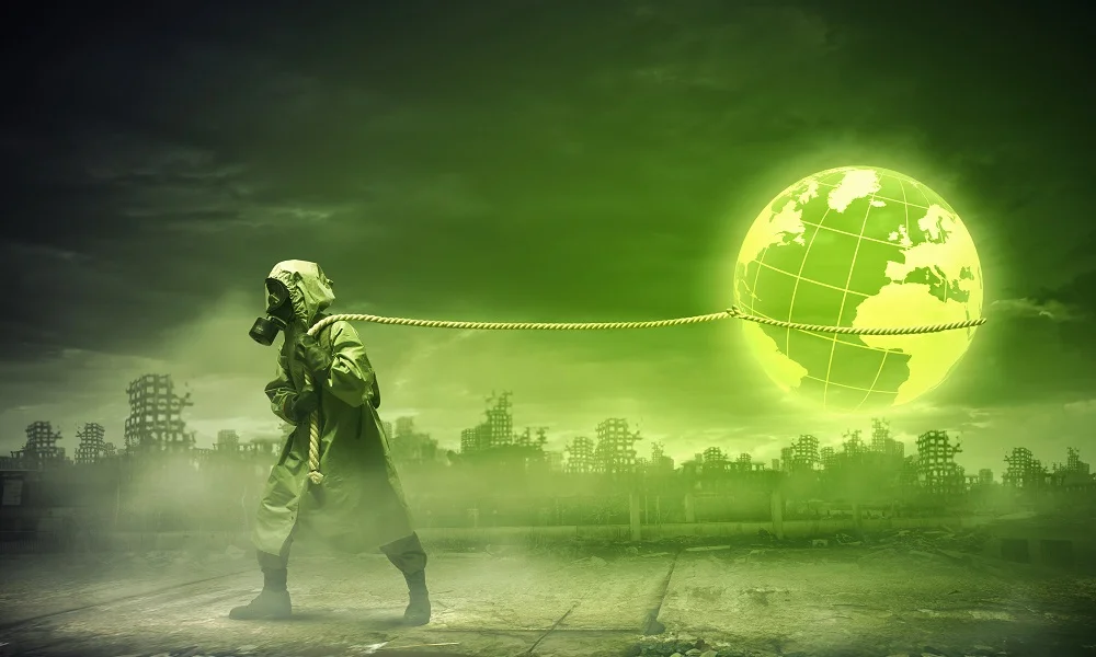 man in respirator against nuclear background glob 2026 04 14 00 13 36 utc