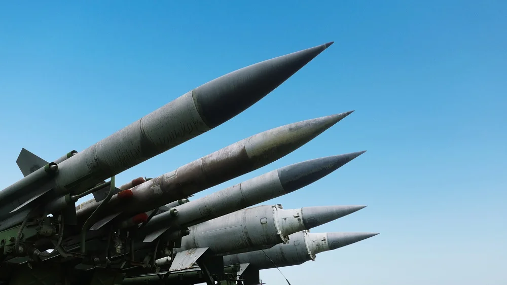 missiles weapons rockets on a blue sky concept w 2026 03 13 05 53 32 utc