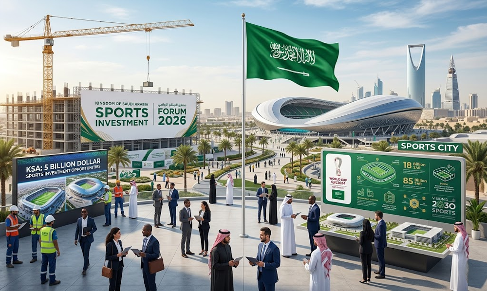 سعودی عرب میں کھیلوں کے شعبے میں سرمایہ کاری اور جدید اسٹیڈیمز کے تعمیراتی منصوبوں کا خاکہ