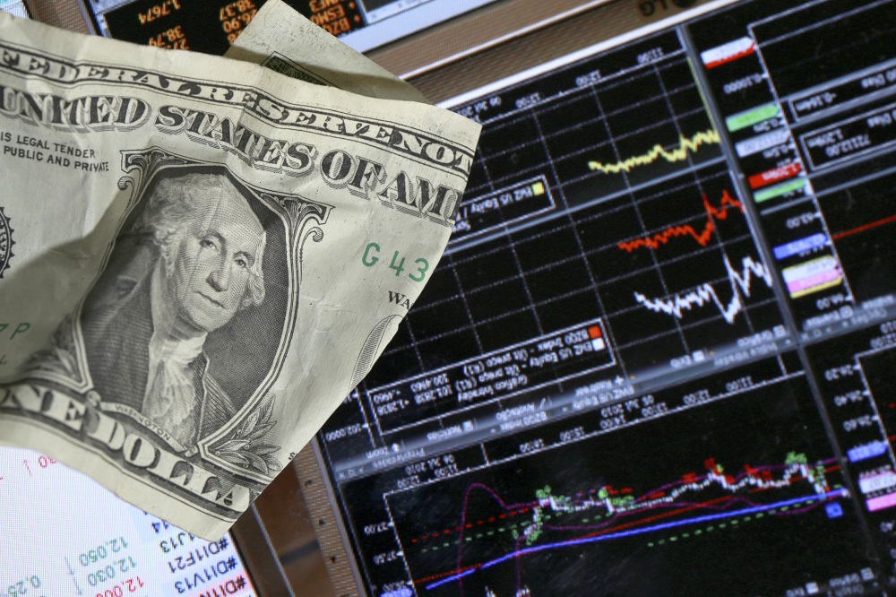 stock market graph with dollars banknote 2026 03 26 08 25 17 utc