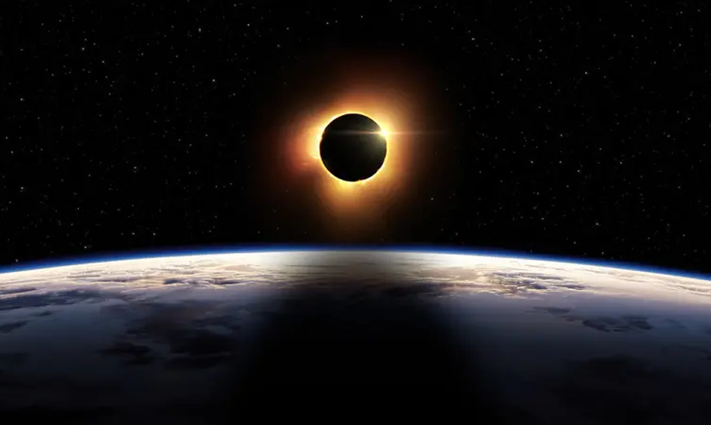 اگست 2027ء میں سورج گرہن کا نقشہ اور چاند کے سائے کا راستہ