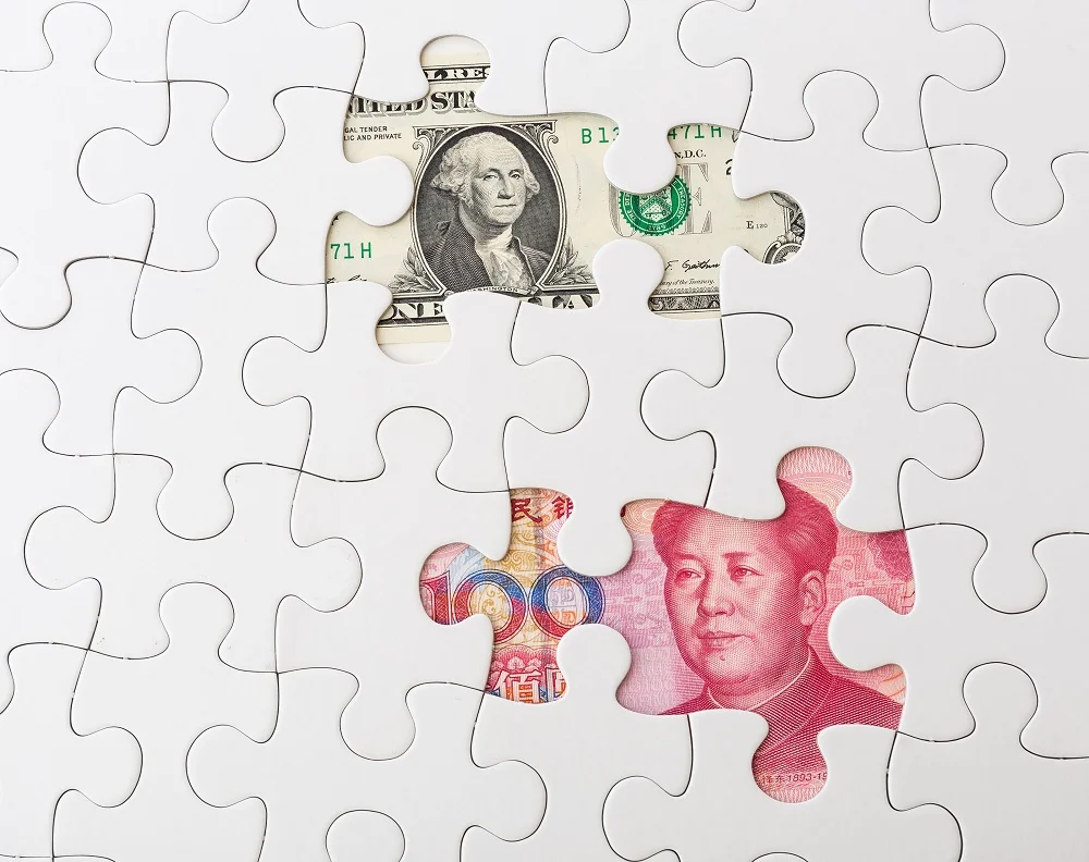 white puzzle with american dollar and chinese yuan 2026 03 24 22 10 28 utc