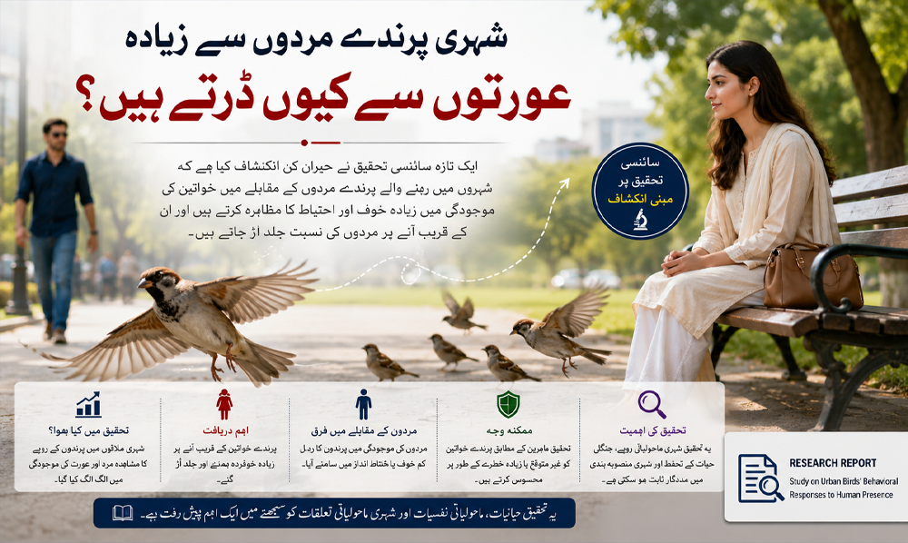 شہری پرندوں کا خوف اور انسانی صنف کی بنیاد پر ان کے ردعمل کی تحقیق