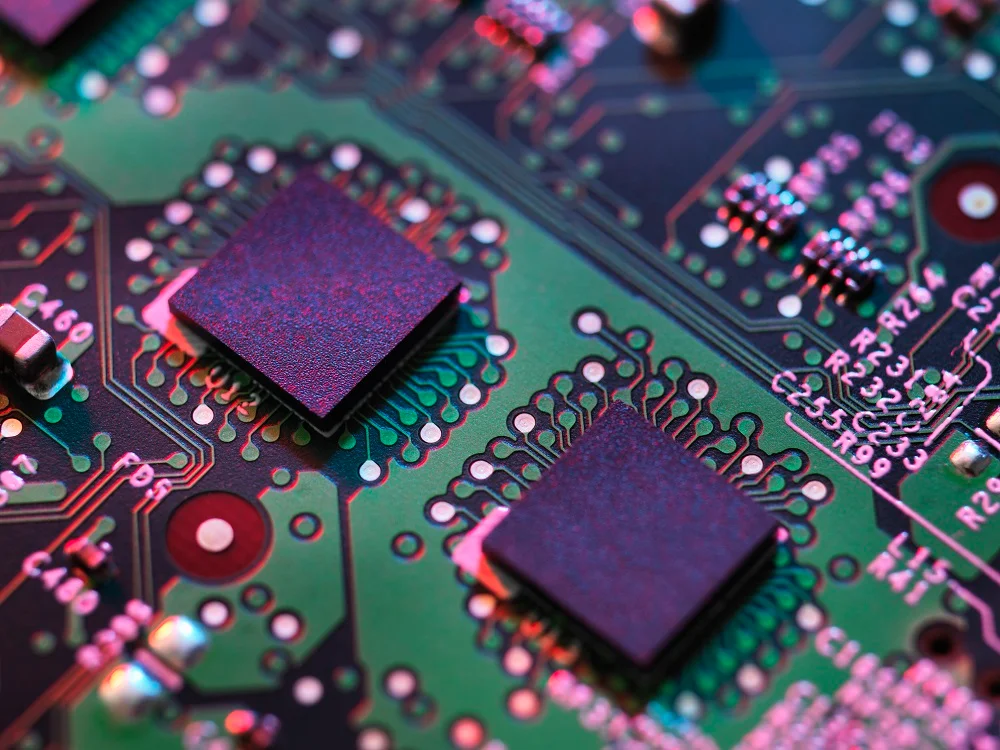 close up detail of purple and green computer circu 2026 03 25 01 26 16 utc