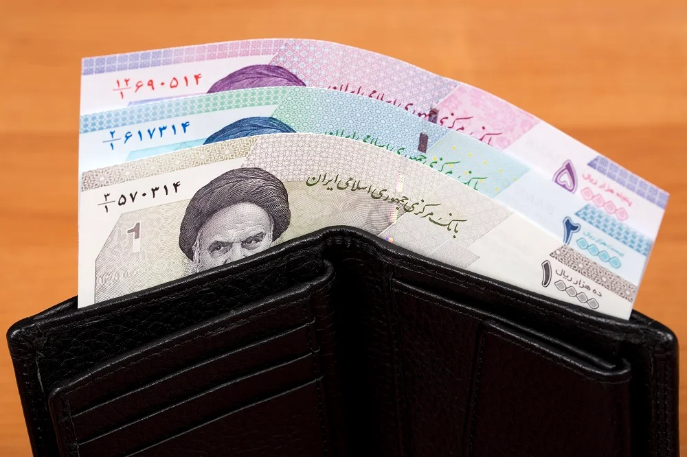 close up of iranian rial banknotes in wallet 2026 03 17 17 36 23 utc
