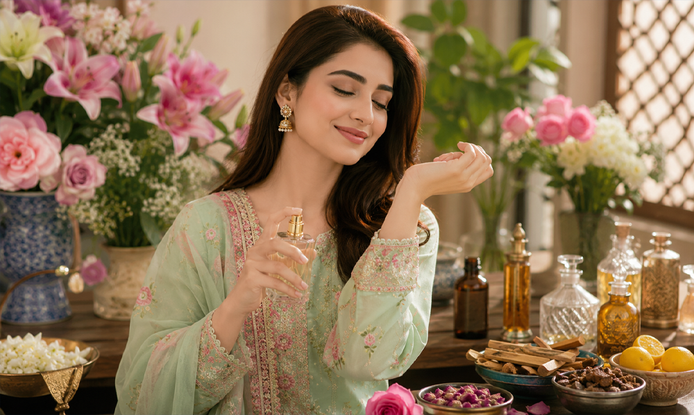 دیرپا پرفیوم کے اجزاء، خوشبو کے دیر تک ٹھہرنے کے سائنسی طریقے اور پرفیوم نوٹس کا خاکہ