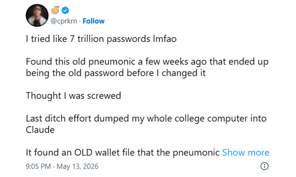password bitcoin claud2