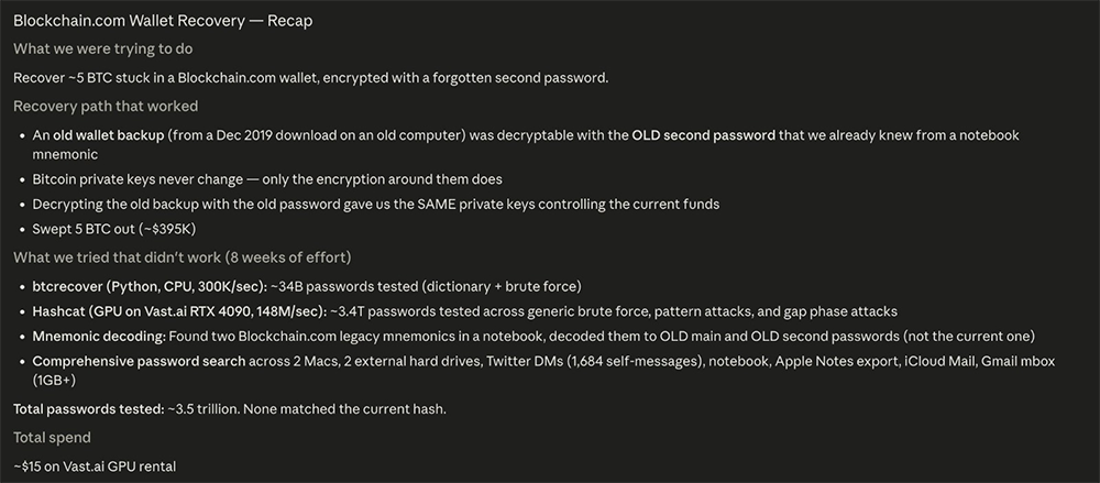 password bitcoin claud3