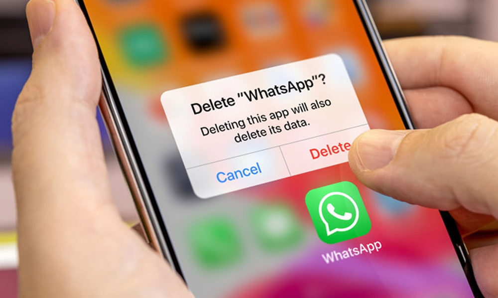 واٹس ایپ کے نئے لاگ آؤٹ فیچر کا علامتی منظر