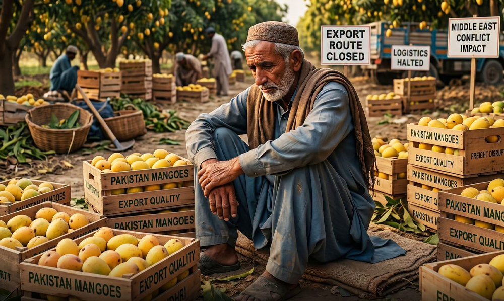 پاکستانی آم کی برآمدات میں نقصان، آبنائے ہرمز کے بحران کی وجہ سے آم کے باغات اور ایکسپورٹ کنٹینرز کی بندش