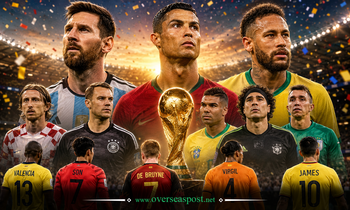 فٹبال ورلڈکپ 2026 میں لیونل میسی اور کرسٹیانو رونالڈو کا آخری ٹورنامنٹ