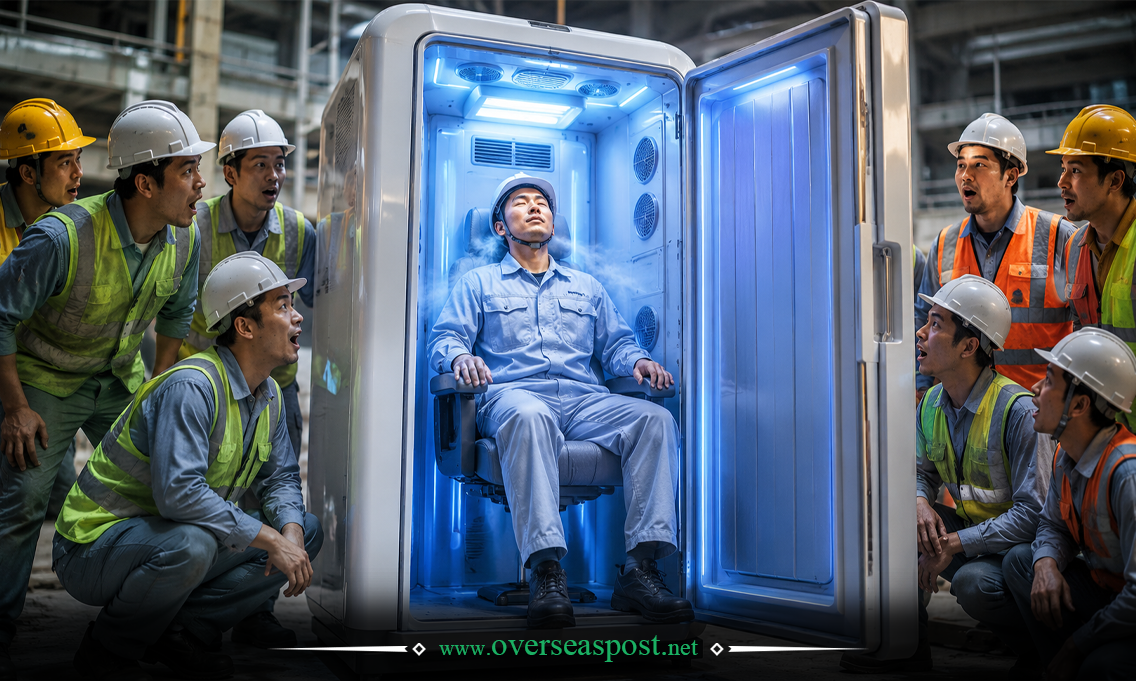 جاپان میں تیار کردہ انسانوں کے لیے ریفریجریٹر کولنگ کیبن