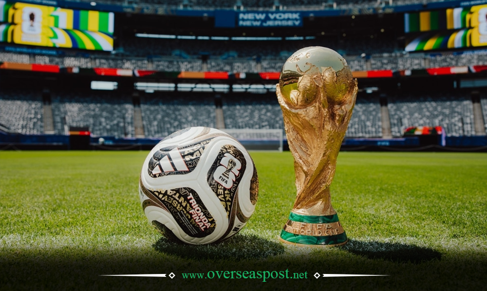 فیفا ورلڈکپ 2026 کی نئی آفیشل فٹبال ٹرائیونڈا فائنل اور اس کے سنہری ڈیزائن کا منظر