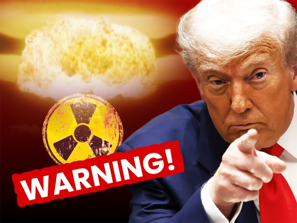 جوہری ہتھیاروں کی تباہی اور ساعتِ قیامت (Doomsday Clock) کا ایک تصویری خاکہ
