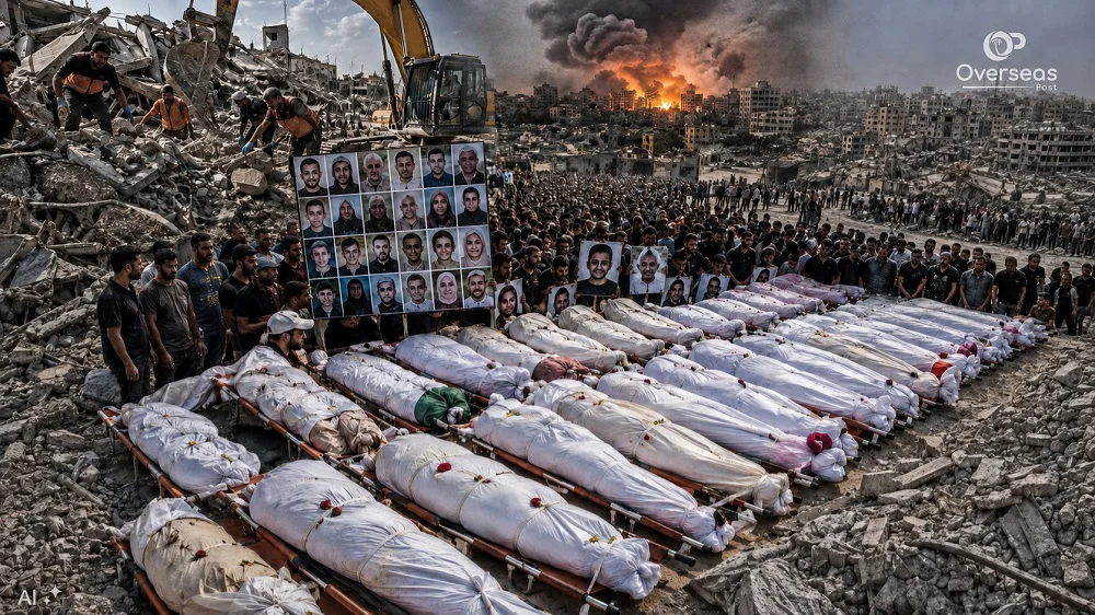 غزہ کا سب سے بڑا جنازہ اور 112 فلسطینی شہدا کی اجتماعی تدفین