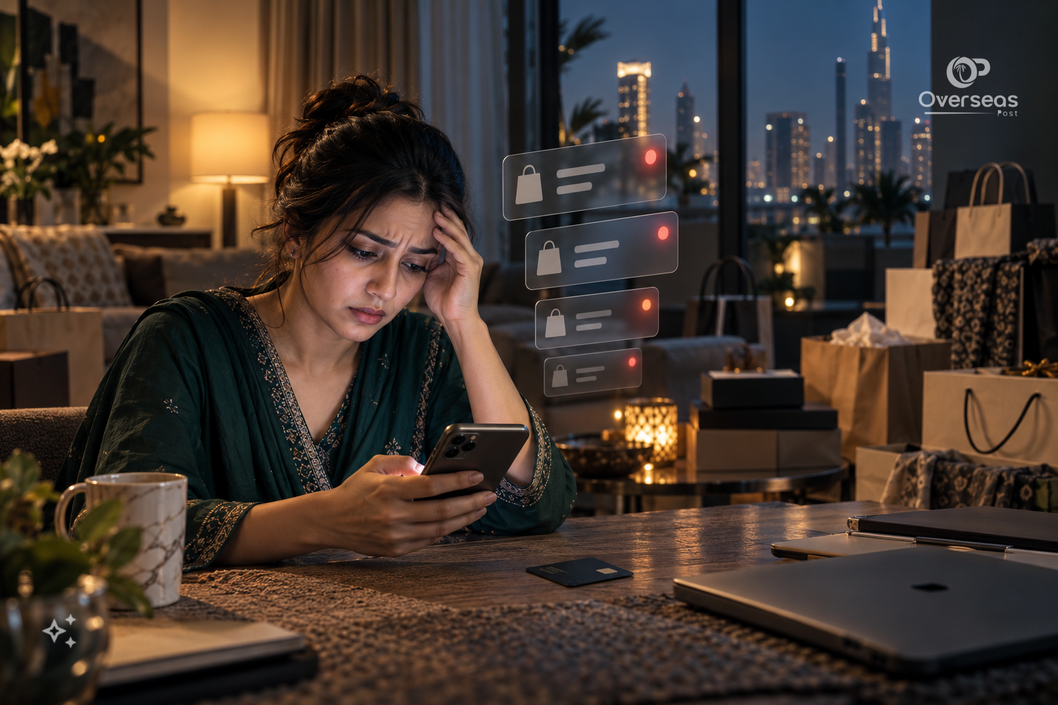 موبائل اسکرین پر قسطوں پر خریداری (BNPL) اور کریڈٹ کارڈ ادائیگی کا تجزیاتی خاکہ
