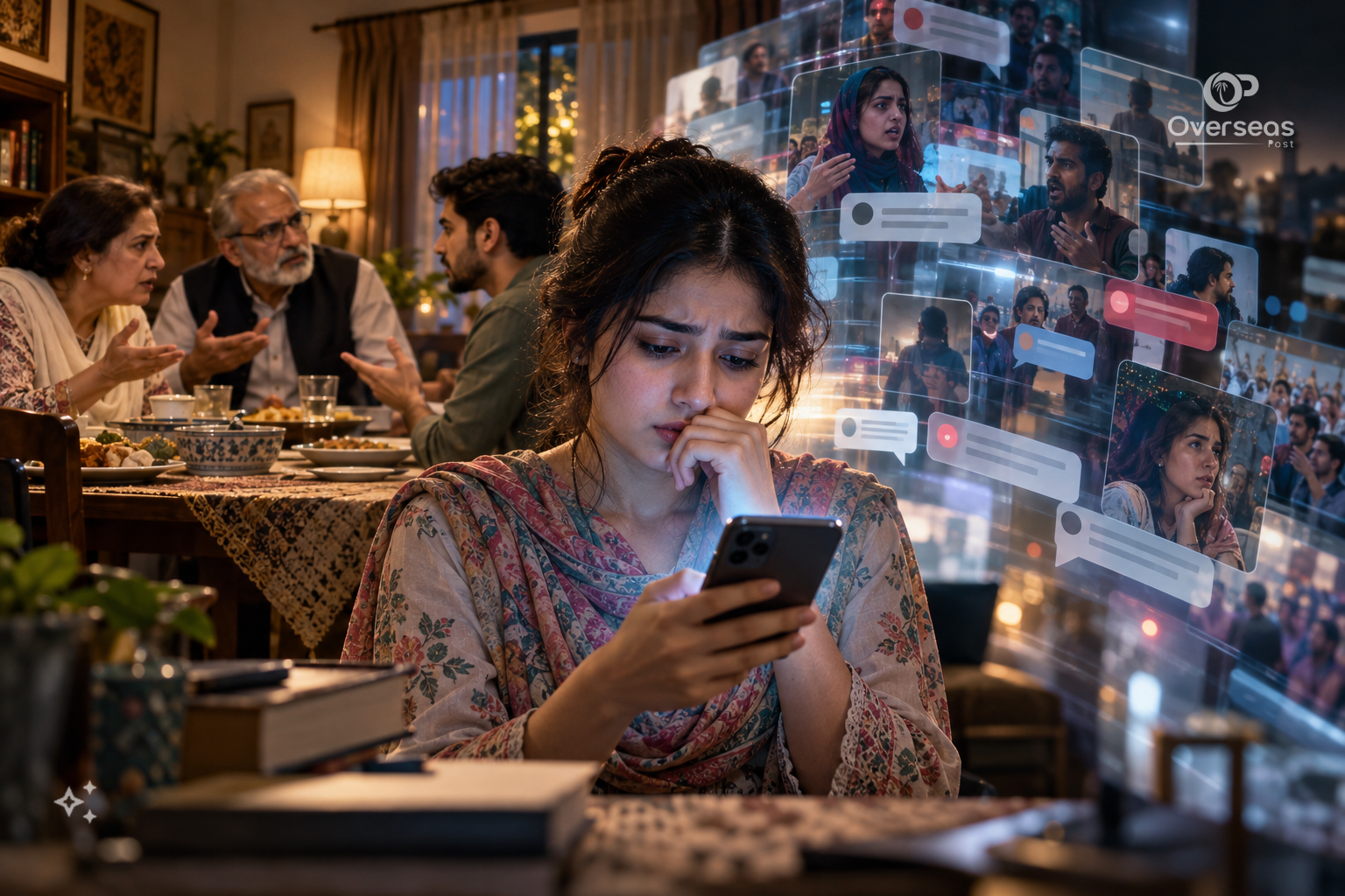 معاشرتی عدم برداشت اور اختلاف رائے پر بحث کو ظاہر کرتی علامتی تصویر