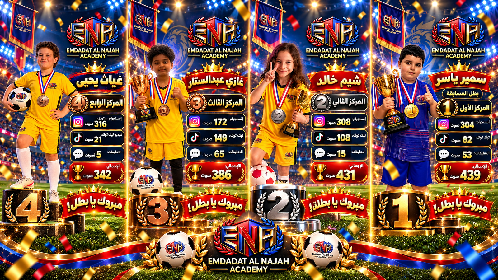 ENA Academy Champions Celebration